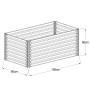 Floraworld Pflanzkasten Welle, anthrazit, 150x60x60 cm, Metall-Hochbeet für Garten und Terrasse.