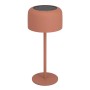 Rote EGLO Solar LED Tischleuchte ROCCANOVA mit Touchdimmer, ideal für Garten und Balkon.