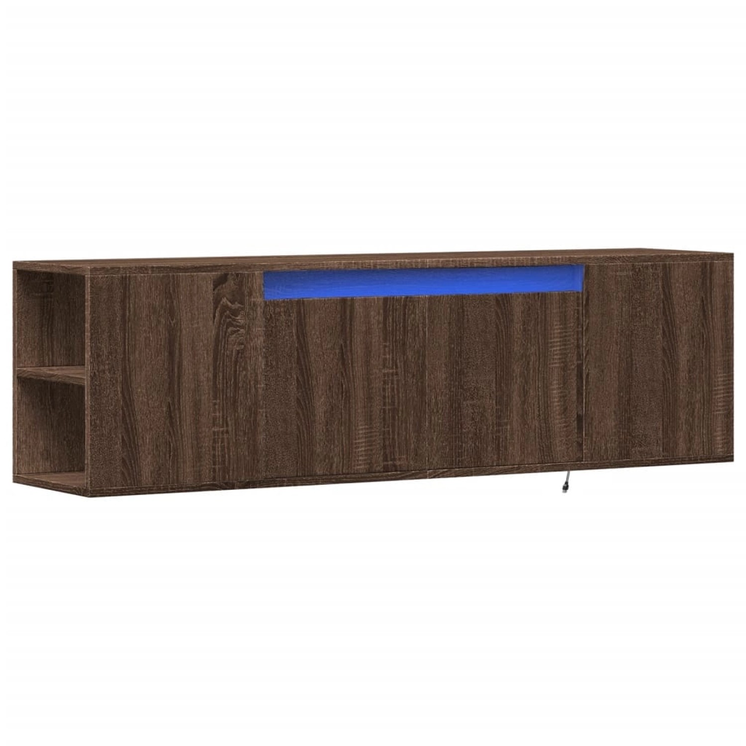 vidaXL TV-Wandschrank mit LED-Beleuchtung Eichen-Optik 135x31x39,5 cm 85238 günstig online kaufen