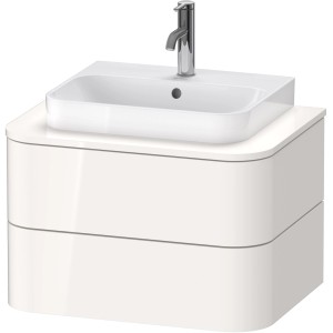 Duravit Happy D.2 Plus Waschbeckenunterschrank, weiß matt, 65 cm breit, mit zwei Schubladen.