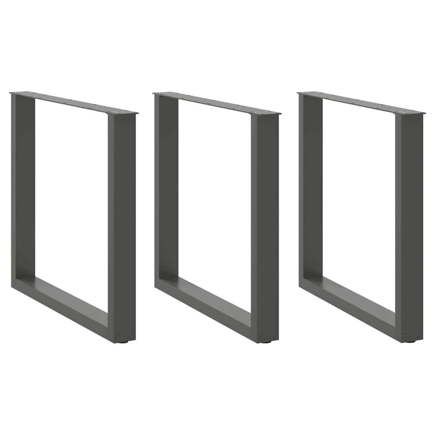 Thumbnail - vidaXL Esstischbeine U-Form 3 Stk Anthrazit 80x72-73 cm Stahl 4013206