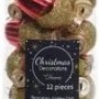 Kaemingk Christbaumschmuck Eichel Glas  3 cm x 4 cm 12 Stueck Rot Gold