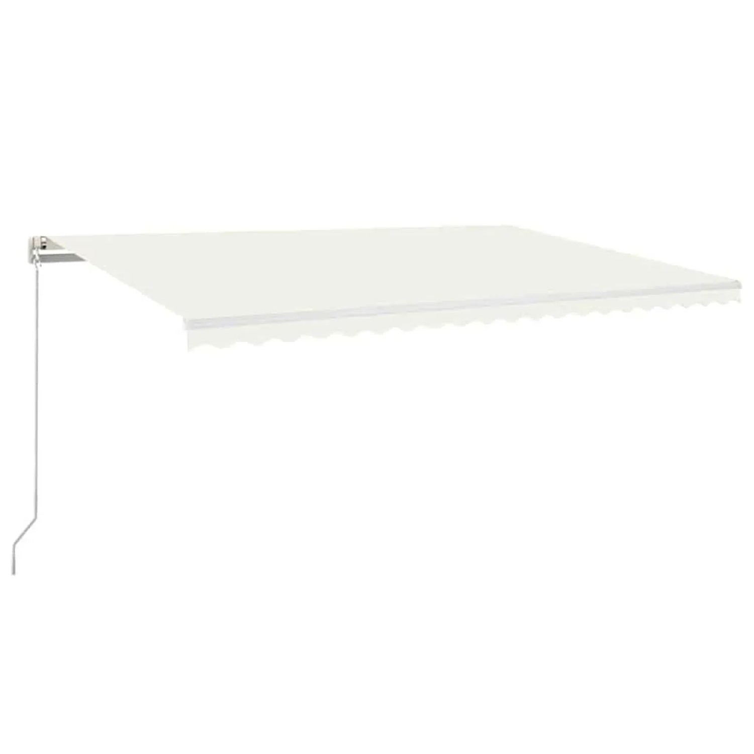vidaXL Markise Manuell Einziehbar mit LED 500x300 cm Creme 3068942