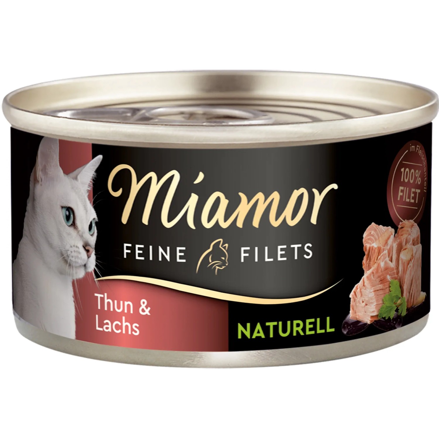 Miamor Katzen-Nassfutter Feine Filets Natur Thunfisch und Lachs 80 g