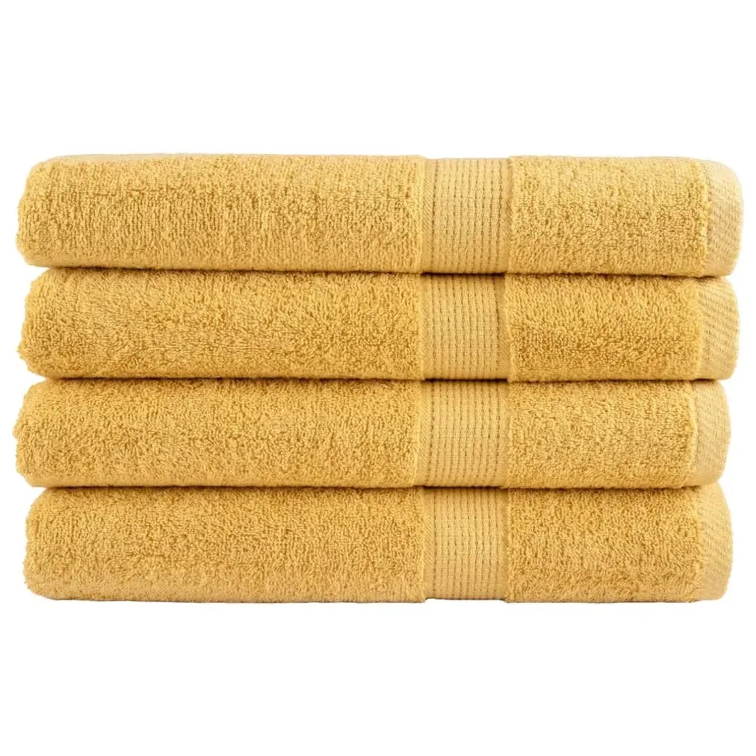 vidaXL Premium-Saunatücher 4 Stk Golden 80x200 cm 600 g/m2 Baumwolle