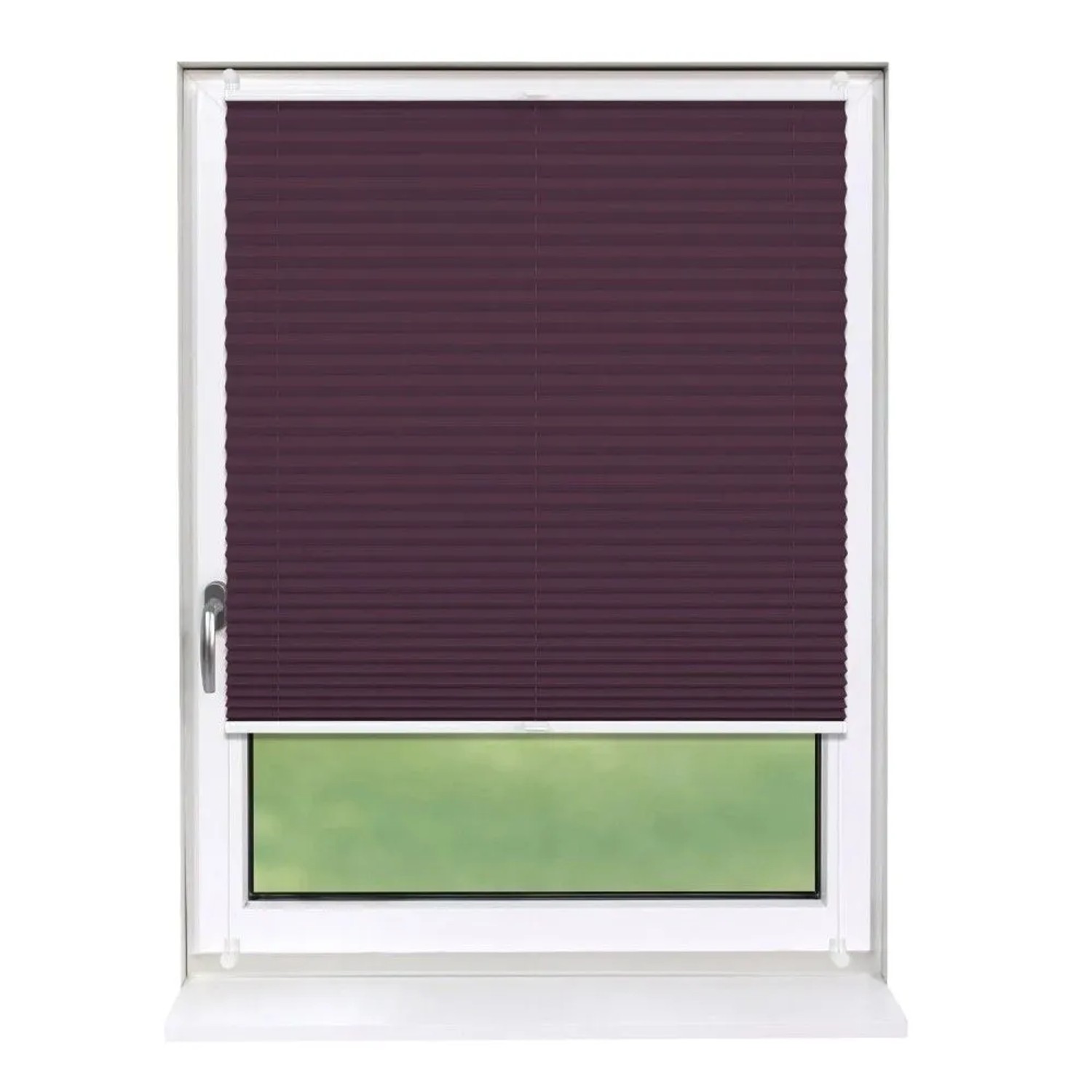 Deco-Raum Plissee Basic ohne Bohren 65x150cm Violett Blickdicht Klemmfix