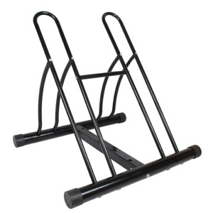 Schwarzer TRUTZHOLM Fahrradständer DUO für 2 Fahrräder aus Stahl.