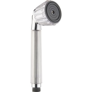 Verchromte Handbrause mit 2 Funktionen und Antikalk-System.