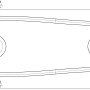 Technische Zeichnung: Siro Hakenleiste S126 Kiefer, 460mm, 5 Haken, Maße und Details.