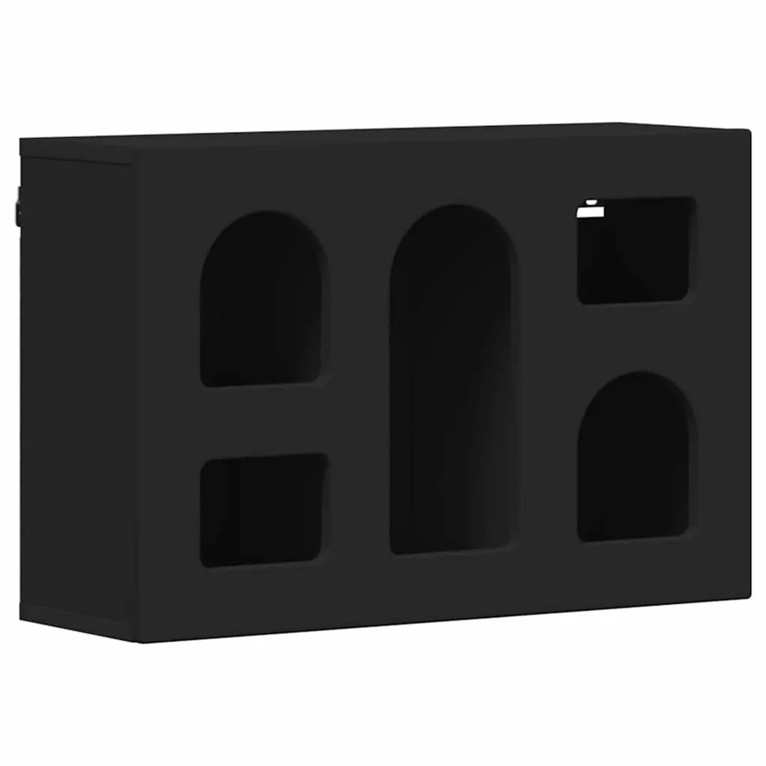 vidaXL Hängeschrank mit Regal Schwarz 60 x 20 x 40 cm Holzwerkstoff 891375