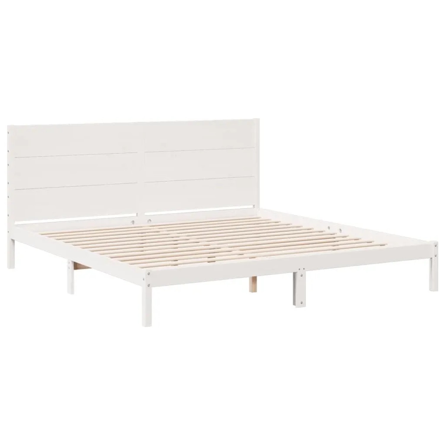 vidaXL Massivholzbett Extra Lang ohne Matratze Weiß 200x210 cm 3309278 günstig online kaufen