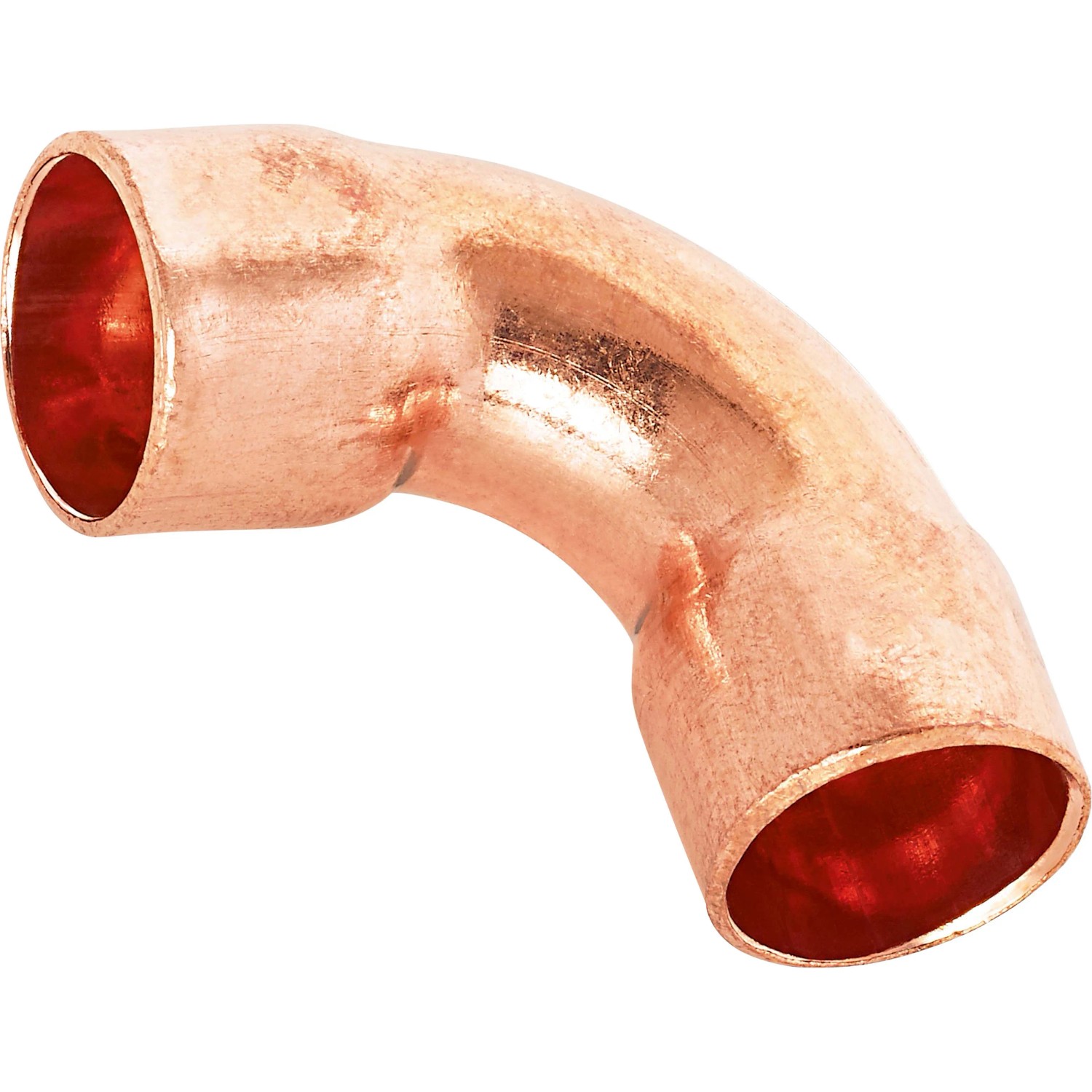 Kupfer Löt-Bogen, 90 Grad, Durchmesser 12 mm, zur Verbindung von Kupferrohren.