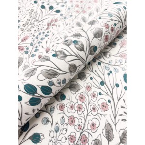 Newroom Vliestapete Zola Blue Blätter Floral FSC®