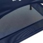 Marineblaues Hundebett mit atmungsaktiver Netzliegefläche aus Polyester. Robustes Stahlgestell für Haustiere.