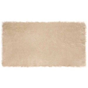 vidaXL Kunstschaffell Teppich Tafalla Beige 60 x 110 cm Polyester 42021477