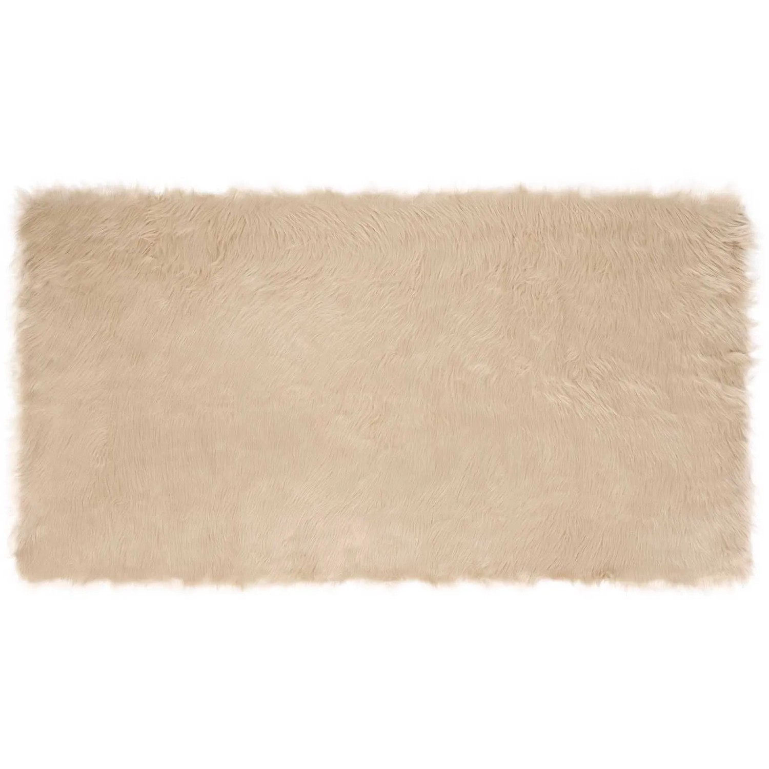 vidaXL Kunstschaffell Teppich Tafalla Beige 60 x 110 cm Polyester 42021477 günstig online kaufen
