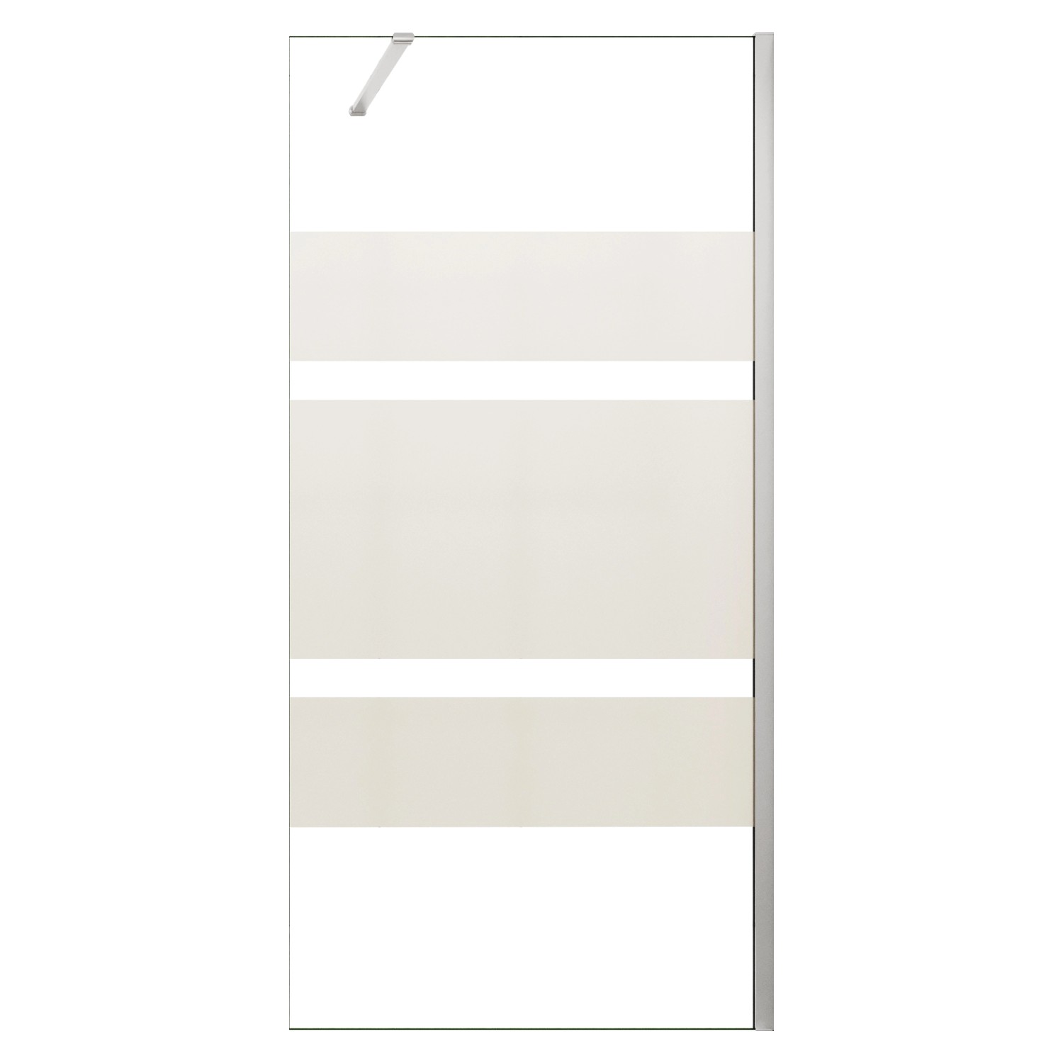 AICA 80x190cm Walk In Teilsatiniert 6mm ESG Duschwand mit Stabilisator 90cm günstig online kaufen