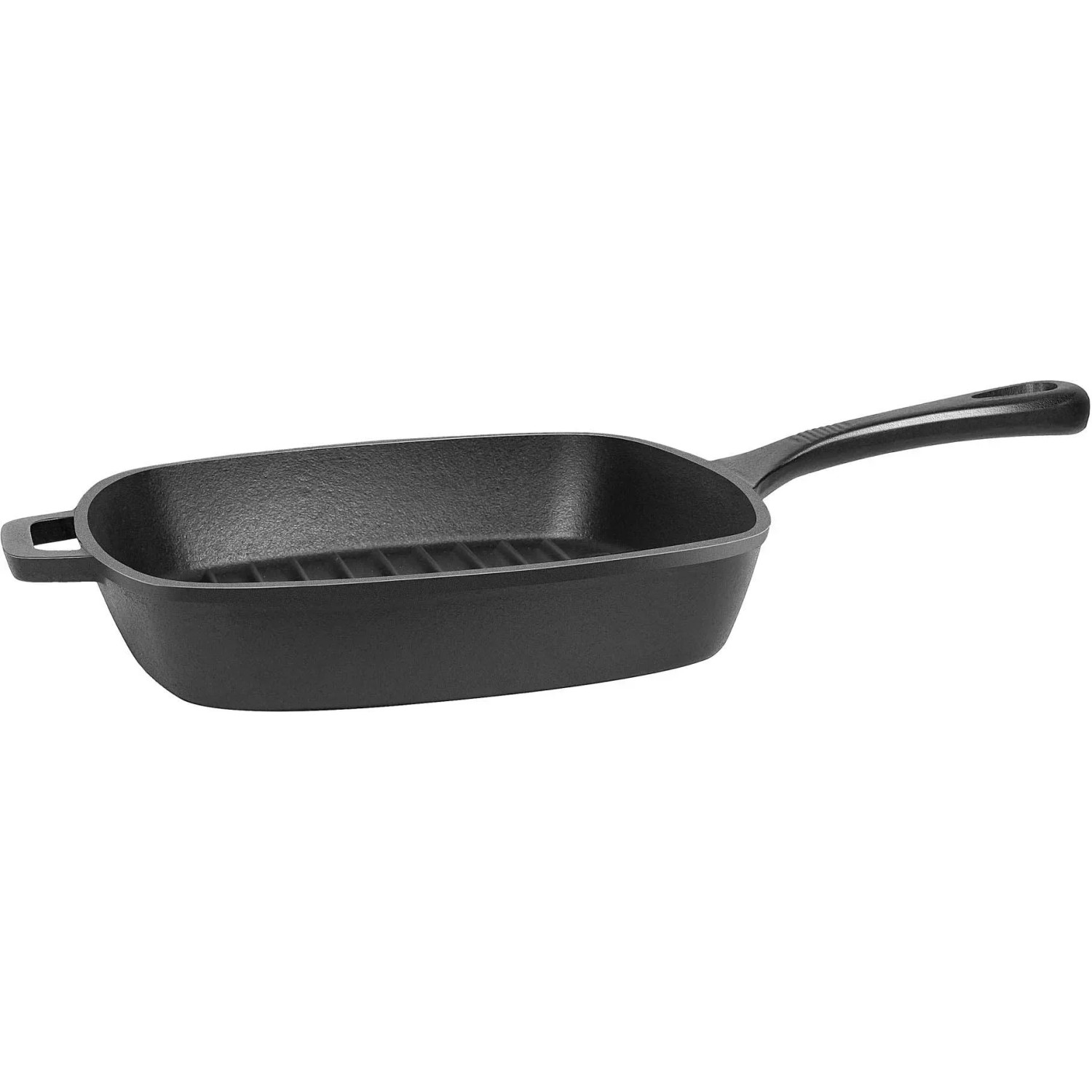 El Fuego Bratpfanne aus Gusseisen, Grillpfanne mit Riffelung und zwei Griffen.