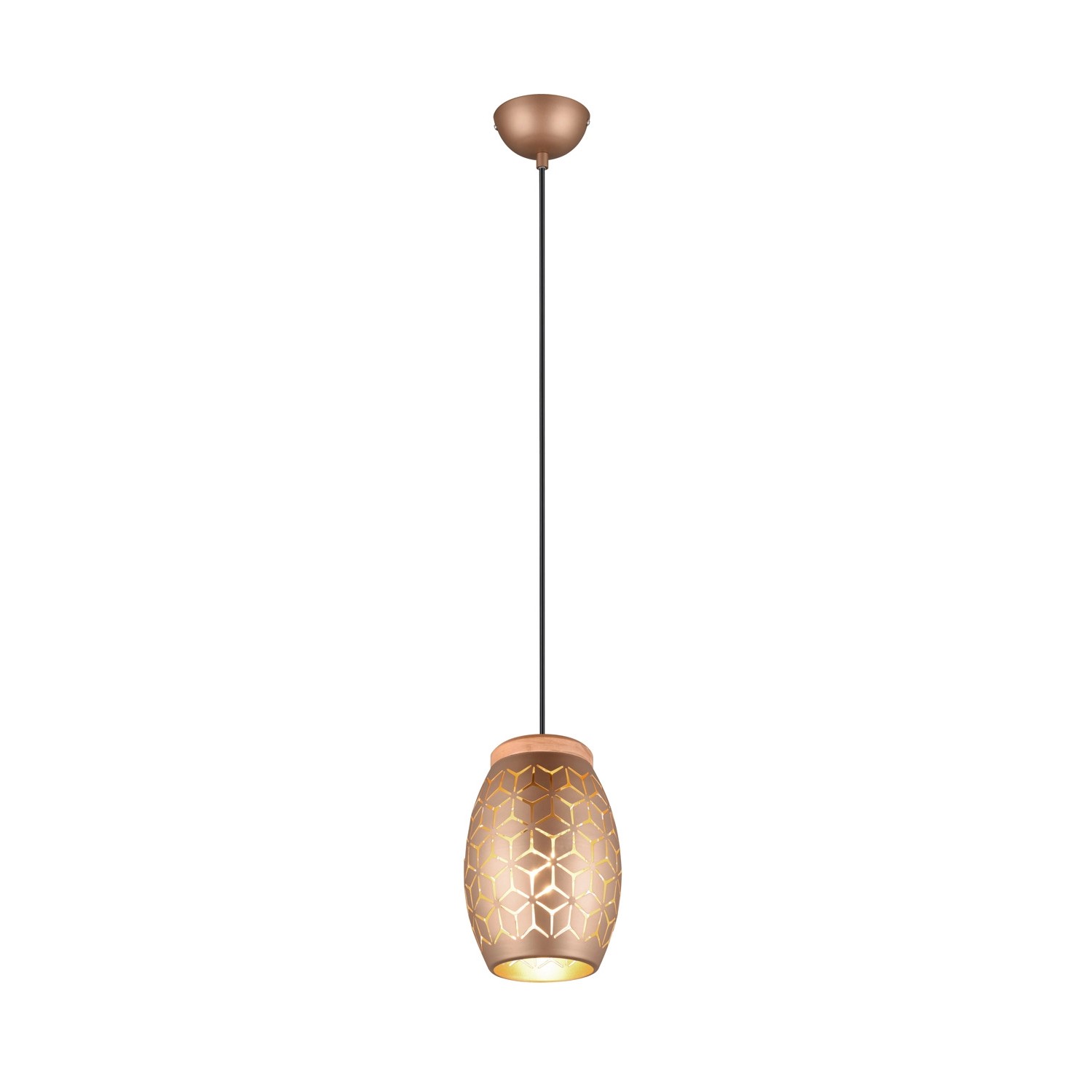 Reality Pendelleuchte Bidar 1-flammig Coffee 15 cm x 15 cm