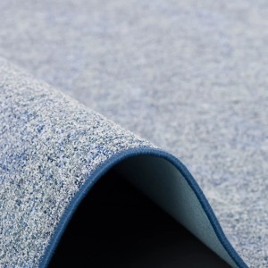 Blauer Snapstyle Schlingenteppich Memory, meliert, 160x160cm, Detailansicht.