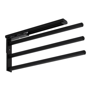 SOTECH Aluminium Handtuchhalter TED 3 Armig 325 bis 487 mm Ausziehbar Drehbar Schwarz Matt