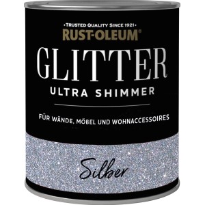 Rust-Oleum Glitzerfarbe Ultra Shimmer Silber, Dose. Effektfarbe für Möbel, Wände und Deko.