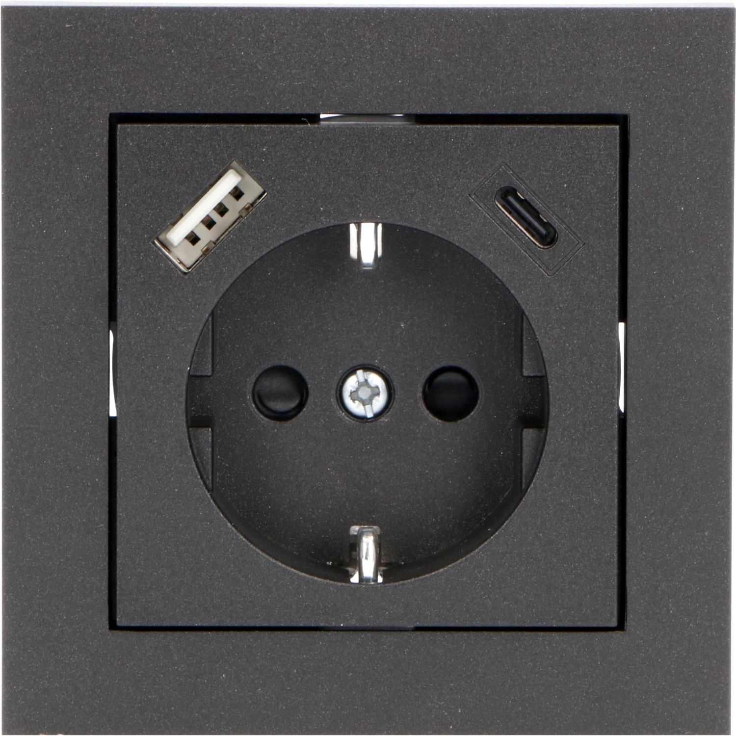 ProCharge Steckdoseneinsatz für ProCharge 1xUSB A + 1xUSB C Schwarz günstig online kaufen