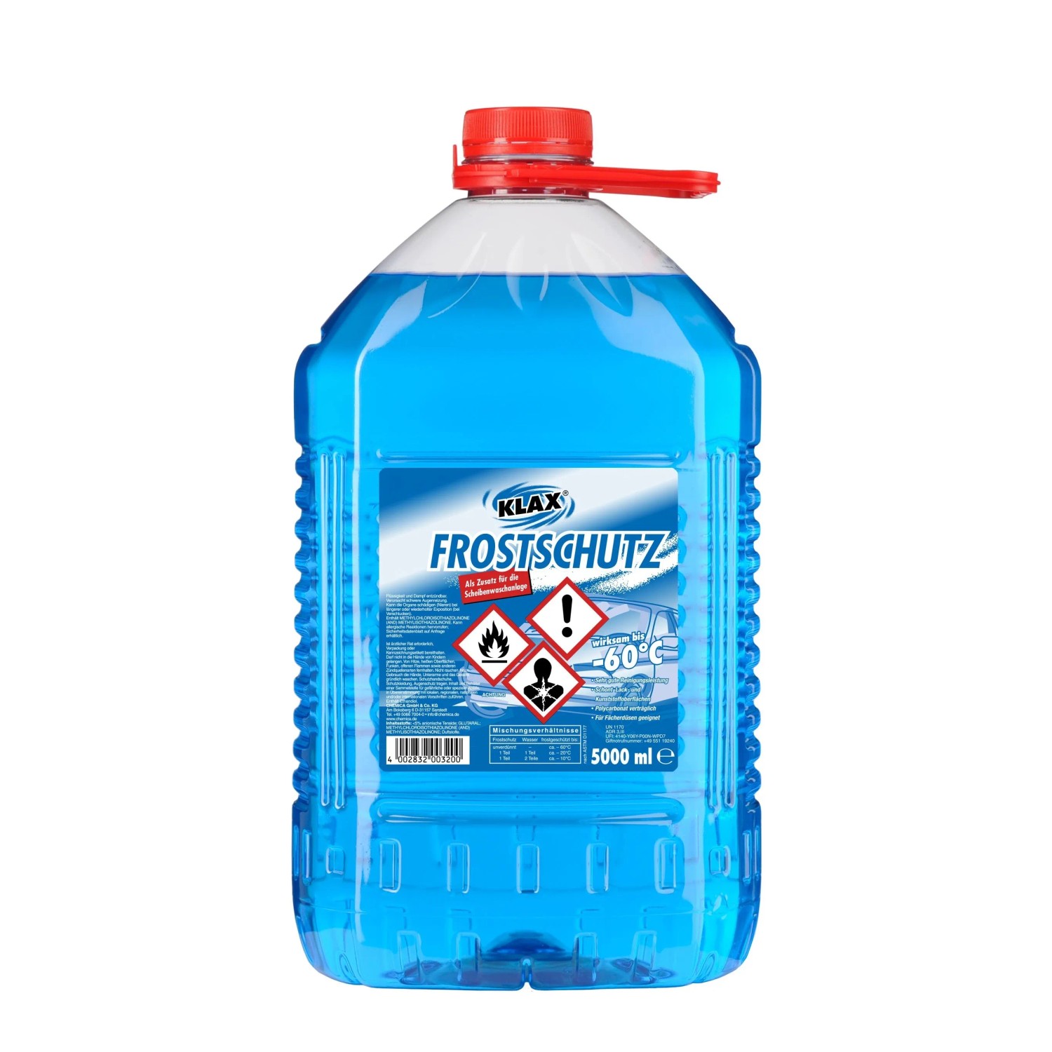 Klax Scheibenfrostschutz bis -60 °C Konzentrat 5 l Kanister