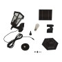 Lindby LED Solar Laterne Sayata, schwarz, mit Zubehör wie Leuchtmittel und Solarpanel.