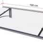 Modernes Gutta Pultvordach PT/GR 160 in Edelstahloptik mit transparentem Acrylglas und Aluminium-Trägern.