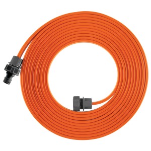 Gardena Schlauchregner 7,5 m, orange, mit Armaturen. Bewässerung für Garten und Beet.