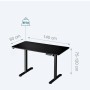 Relaxdays Schreibtisch Stahl Schwarz Höhenverstellbar mit LED Display 140 cm x 60 cm_4