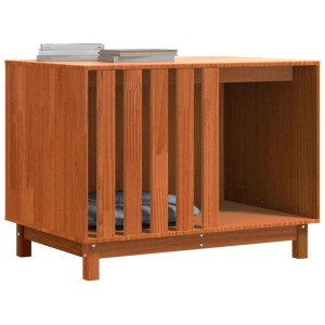 vidaXL Hundehütte Wachsbraun 90 x 60 x 67 cm Massives Kiefernholz 869961