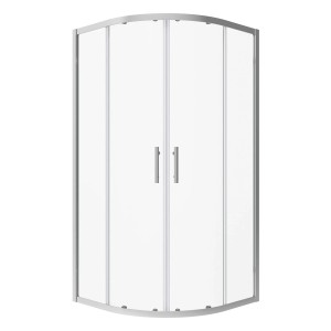 Aquabatos Viertelkreis-Duschkabine Runddusche 6 mm ESG Sicherheitsglas Duschabtrennung Schiebetür 80 x 80 x 185 cm Duschtrennwand Glaswand Rund Dusche