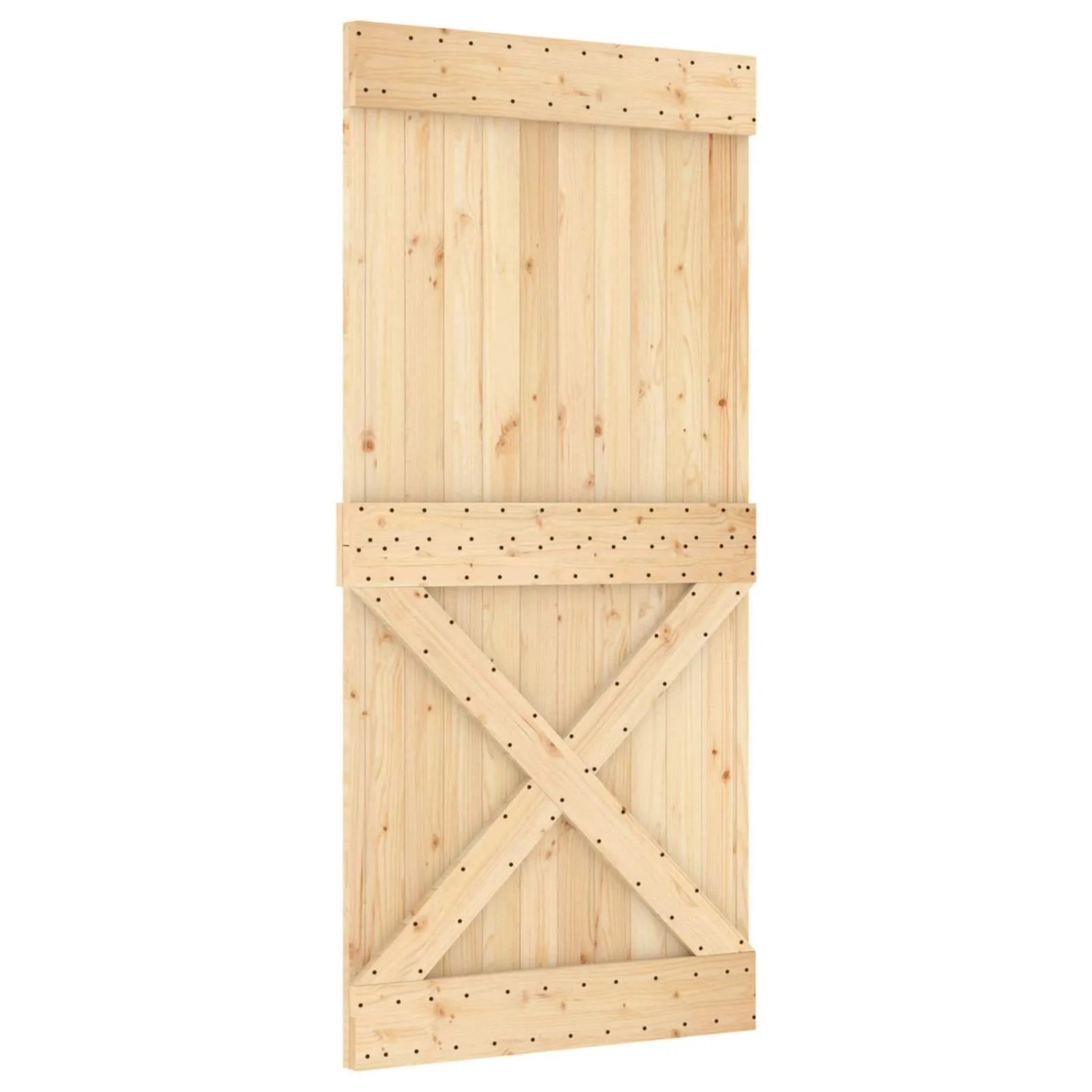 vidaXL Schiebetür NARVIK Natur und Schwarz 95 x 210 cm 213,5 cm 3445357