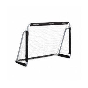 Relaxdays Fußballtor Eisen Polyester Grau Weiß Schwarz Mit Heringen 110 cm x 150 cm x 75 cm 6,3 kg