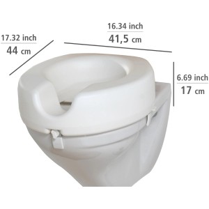 Wenko WC-Sitzerhöhung Secura, weiße Toilettensitzerhöhung für mehr Komfort und Sicherheit im Bad.