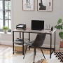 Vasagle Computertisch mit 2 Ablagen, 120x60 cm, schwarz, im Homeoffice.