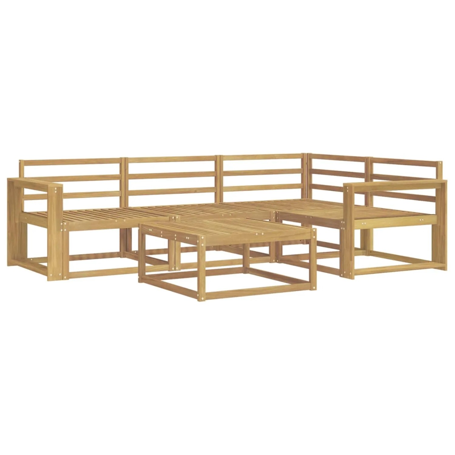 vidaXL Outdoor-Sofagarnitur 5 Stk Weiß 79 x 79 x 37 cm 3386413
