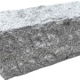 Grauer Granit Mauerstein, allseits gespalten, 14x16x35 cm. Naturprodukt für Mauern und Beeteinfassungen.