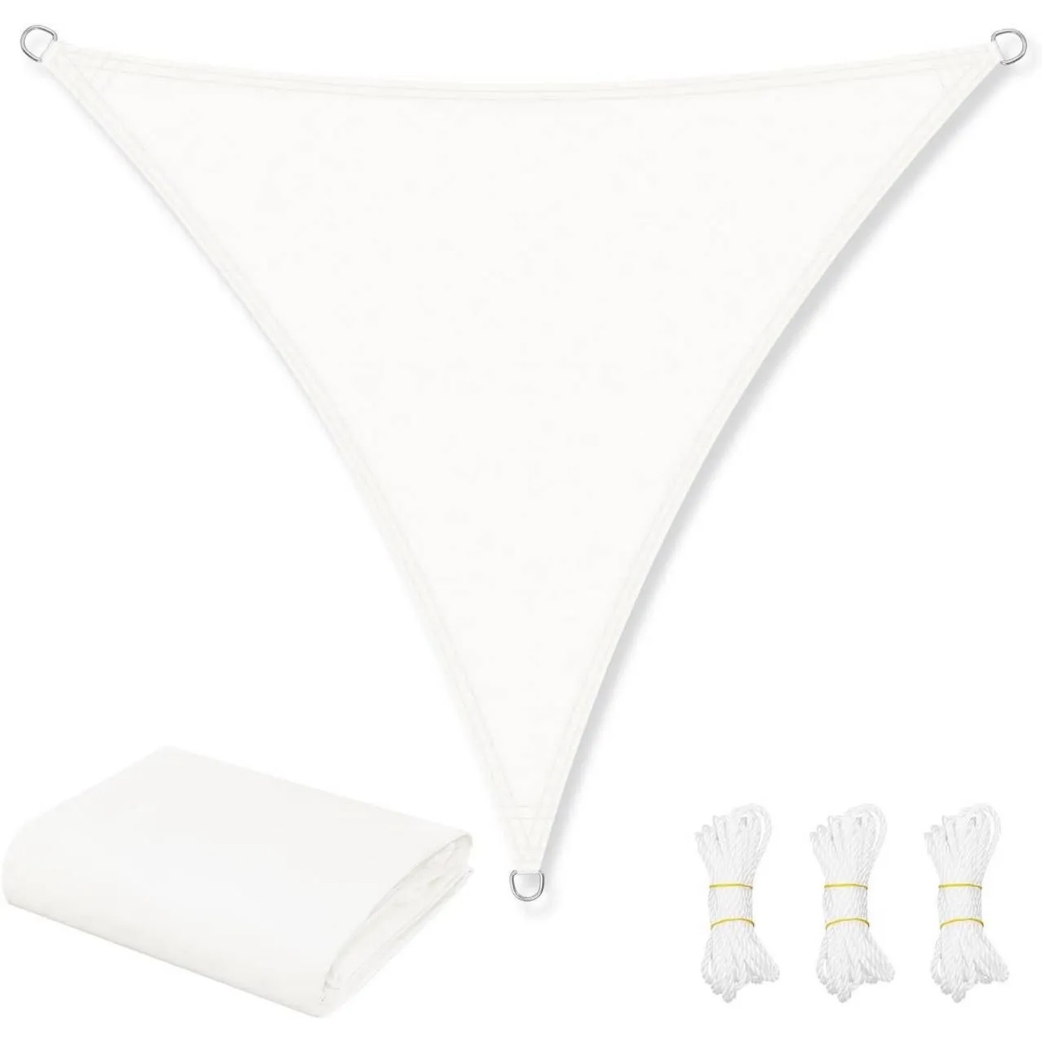 WOLTU Sonnensegel PES 200 g/m² Polyester 95% UV Schutz Creme 5x5x5 m