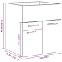 Betongrauer vidaXL Waschbeckenschrank aus Holzwerkstoff, 41x38,5x46 cm. Unterschrank mit zwei Türen für Badezimmer.