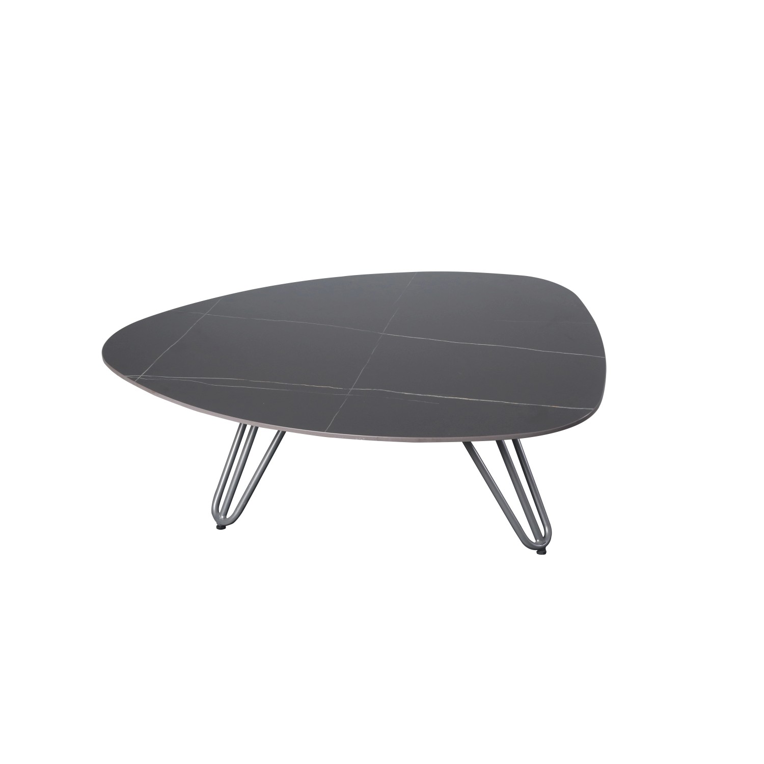 Garden Pleasure Gartentisch Alina Oval Grau-Schwarz 88 cm x 110 cm günstig online kaufen