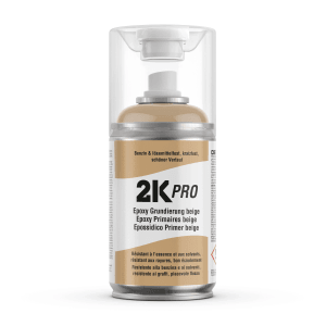 2K PRO Spraydose 250ml Epoxy-Grundierung in Beige für Autolack und Heimwerker.