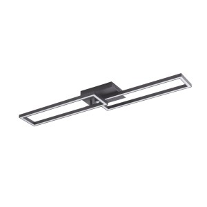 Lucande LED Deckenleuchte Tjado 10013007 Dimmbar Modern in Schwarz aus Metall 2-flammig Wohnzimmerleuchte