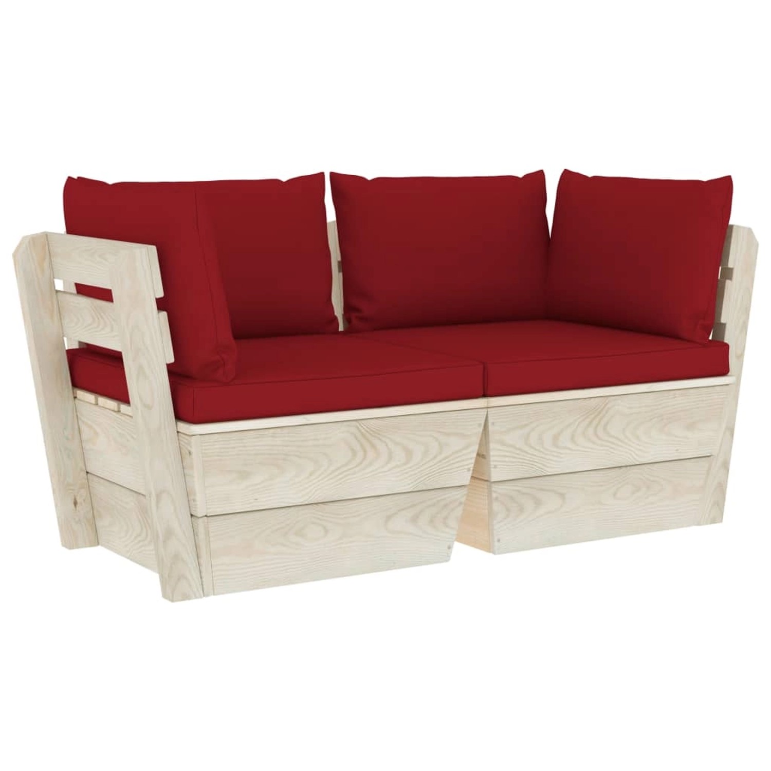 Thumbnail - vidaXL Garten-Palettensofa 2-Sitzer mit Kissen Fichtenholz Modell 10