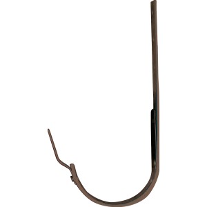 Brauner Rinnenträger NW 100 (RAL 8028) zur Befestigung von Metall-Dachrinnen.