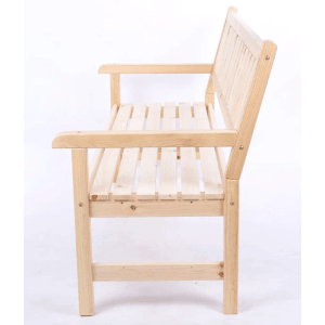 PROREGAL Gartenbank Grana, Holz natur, 90x154x70cm, ohne Abdeckung. Gartenmöbel für Terrasse und Garten.