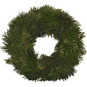 Adventsgesteck Nordmann, runder Tannen-Kranz, Ø 25cm, für weihnachtliche Dekoration.