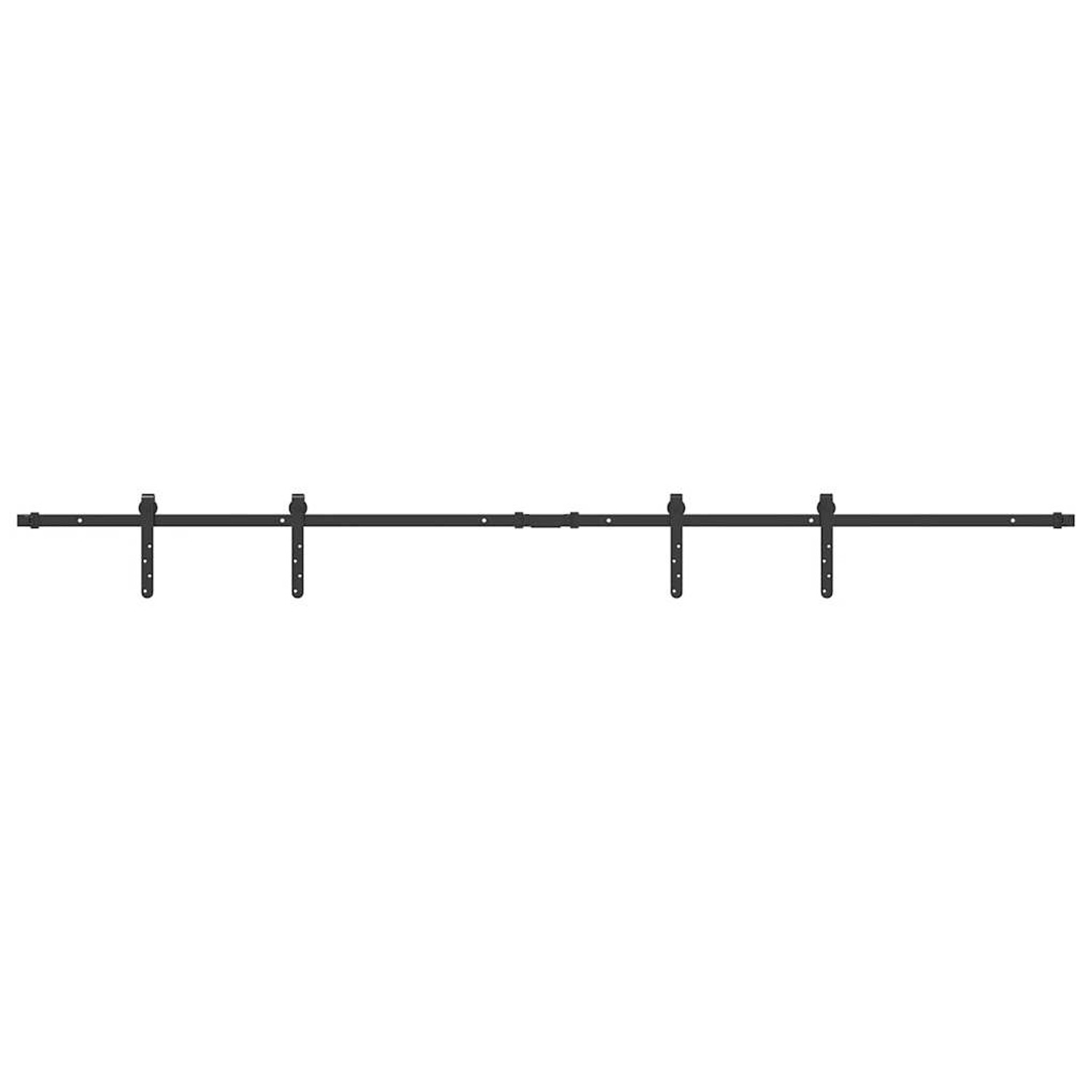 vidaXL Schiebetürbeschlag Set für Schranktüren 213 cm Karbonstahl 4009669 günstig online kaufen